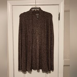 Chico's size 2(L) brown silk blend cardigan